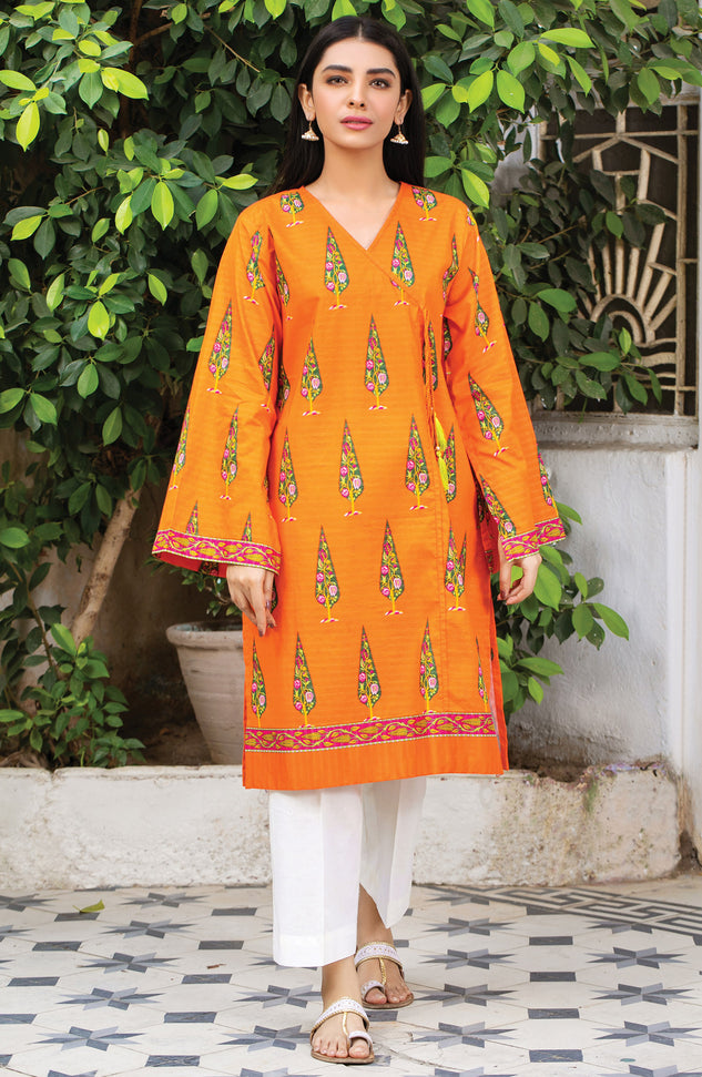 Stitched 1 Piece Printed Zari Stripe Shirt