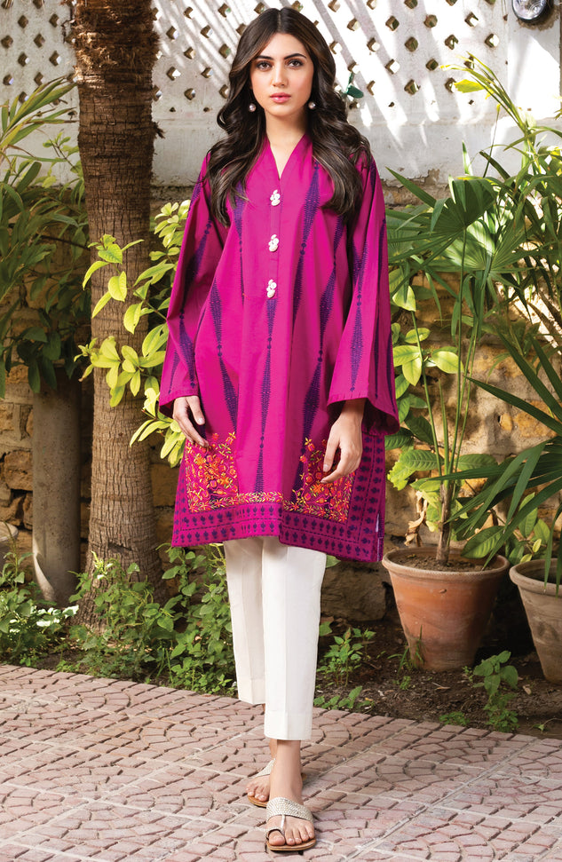 Stitched 1 Piece Embroidered Jacquard Shirt