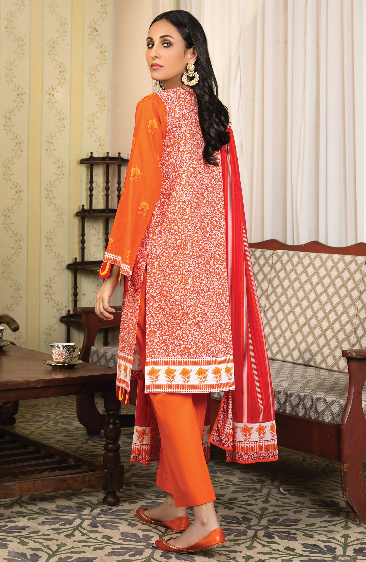 Unstitched 3 Piece Printed Lawn Suit