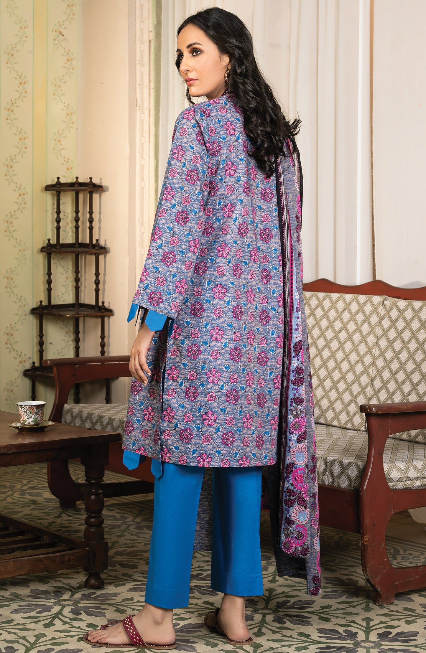 Unstitched 3 Piece Printed Lawn Suit