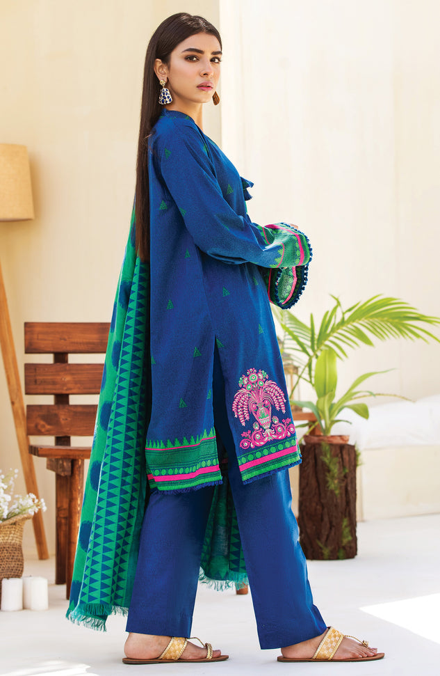 Unstitched 3 Piece Embroidered Karandi Suit
