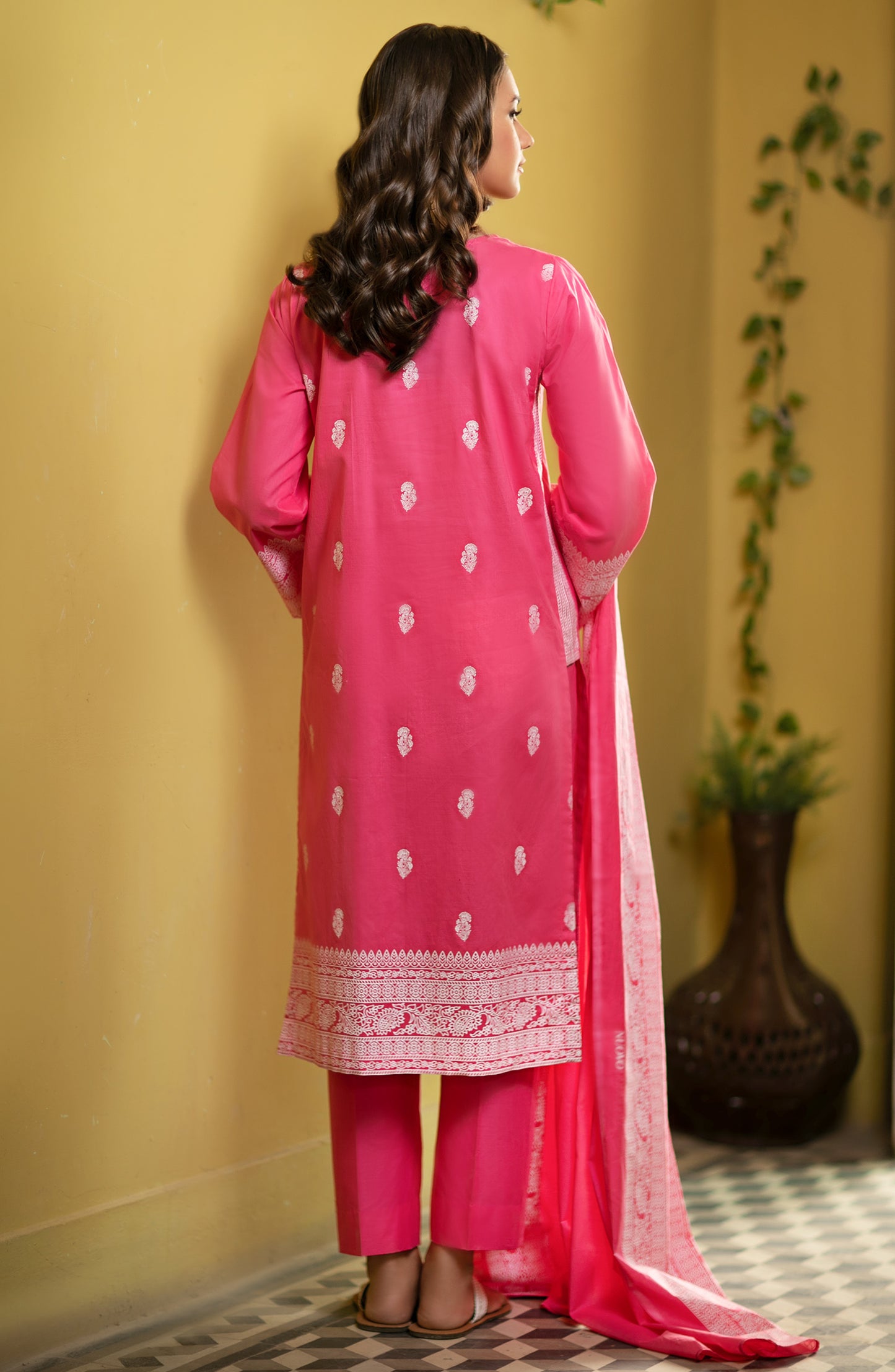 Unstitched 3 Piece Festive Embroidered Suit