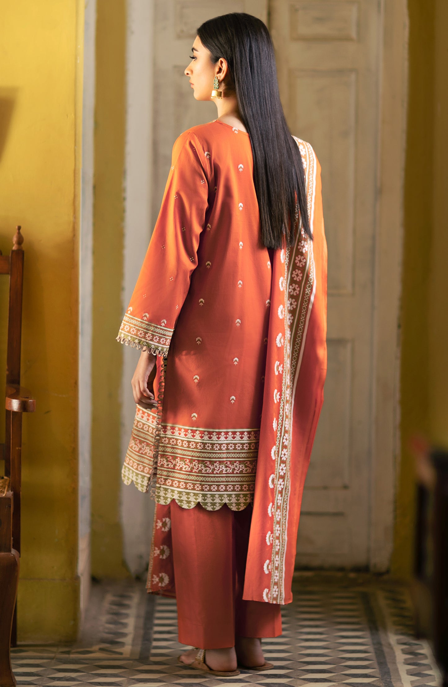 Unstitched 3 Piece Festive Embroidered Suit