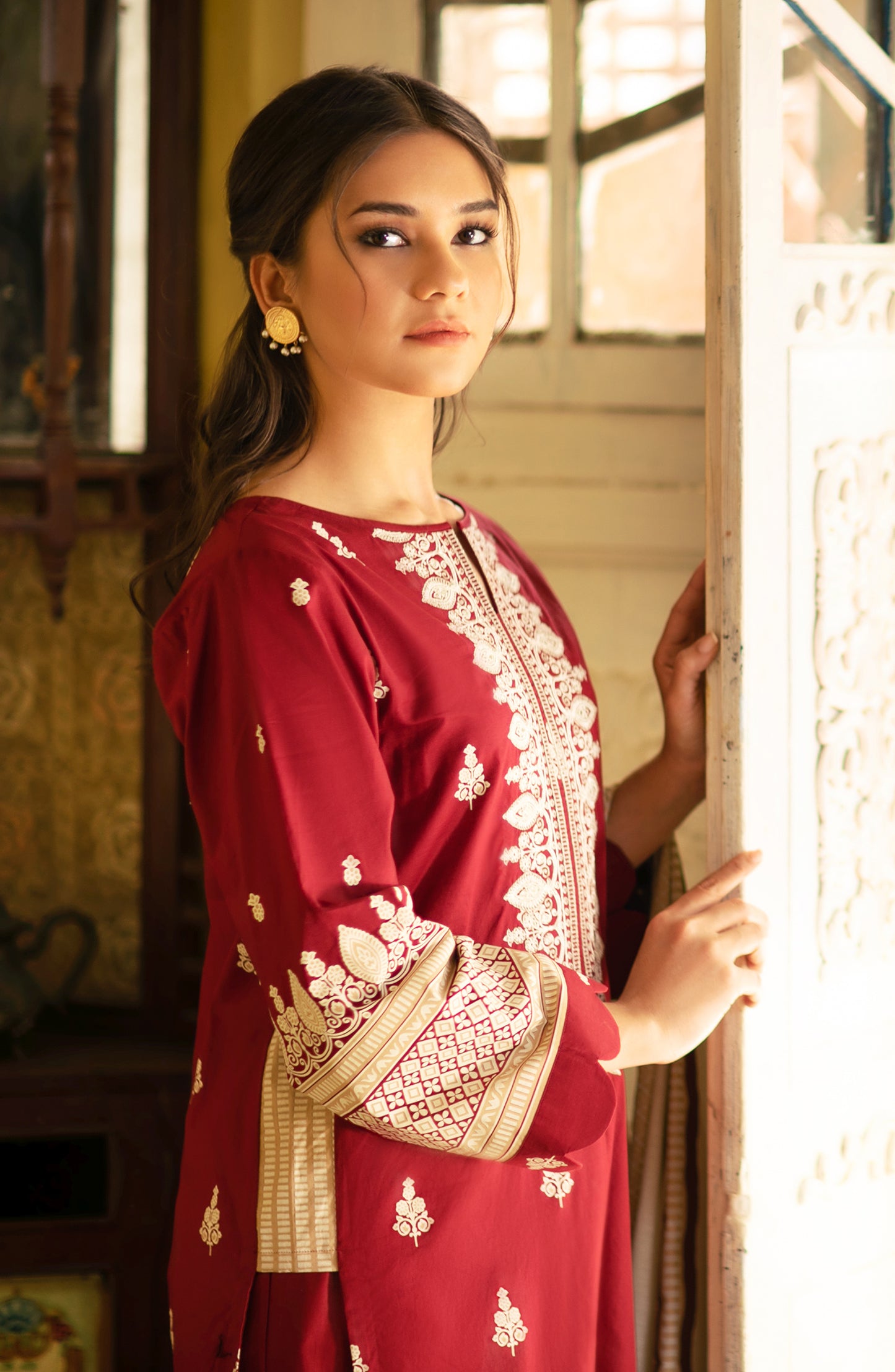 Stitched 3 Piece Embroidered Winter Suit