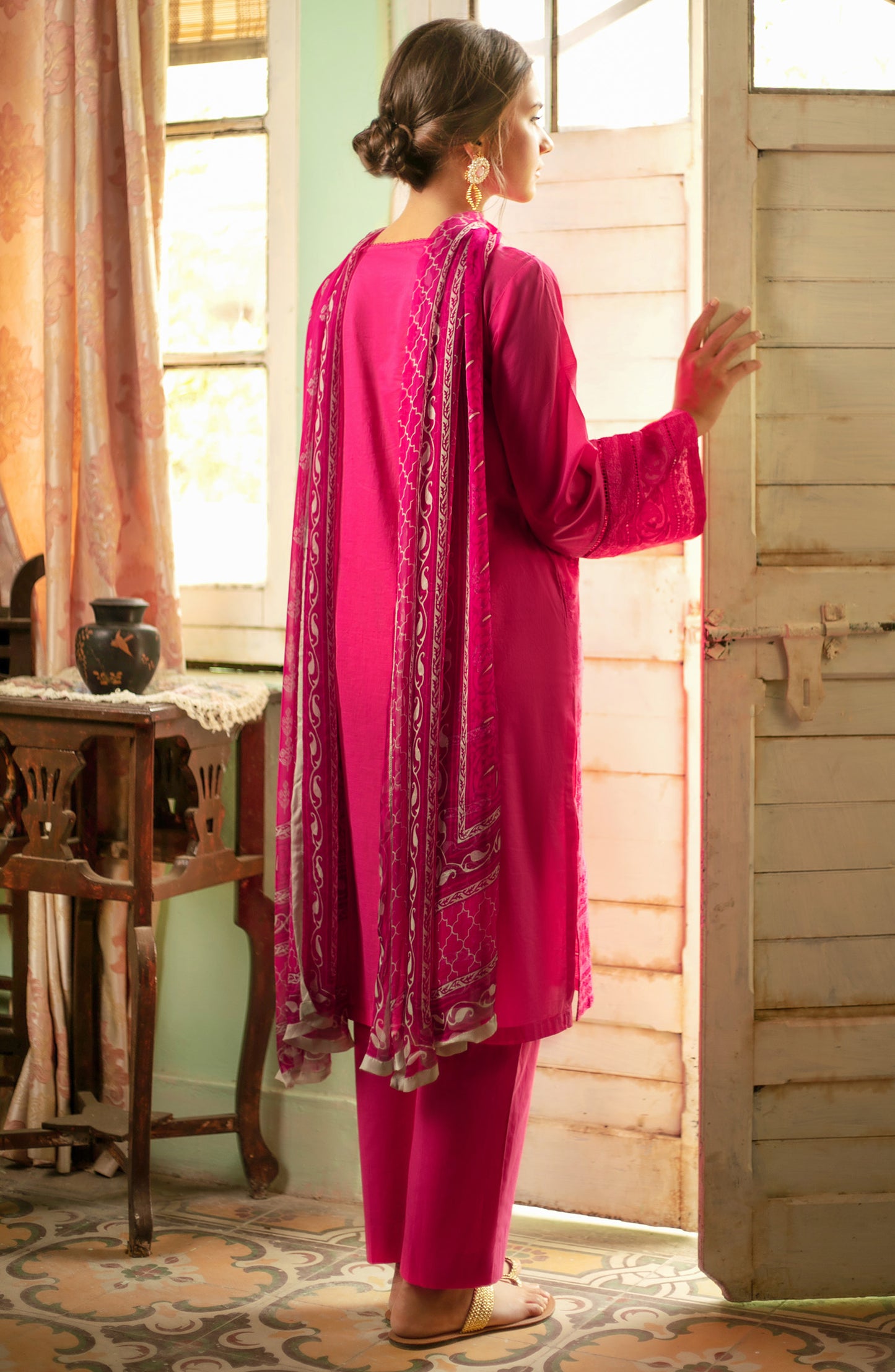 Unstitched 3 Piece Heavy Embroidered Lawn Suit