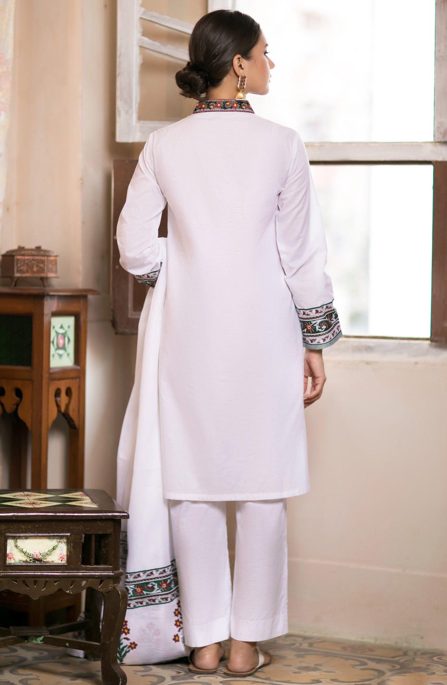 NRD-380/U PEACH LAWN SCSHIRT UNSTITCHED SHIRT