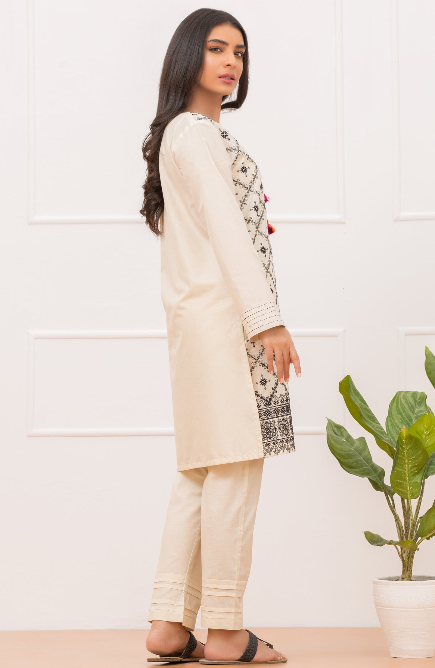 Stitched 2 Piece Embroidered Lawn Shirt Trouser