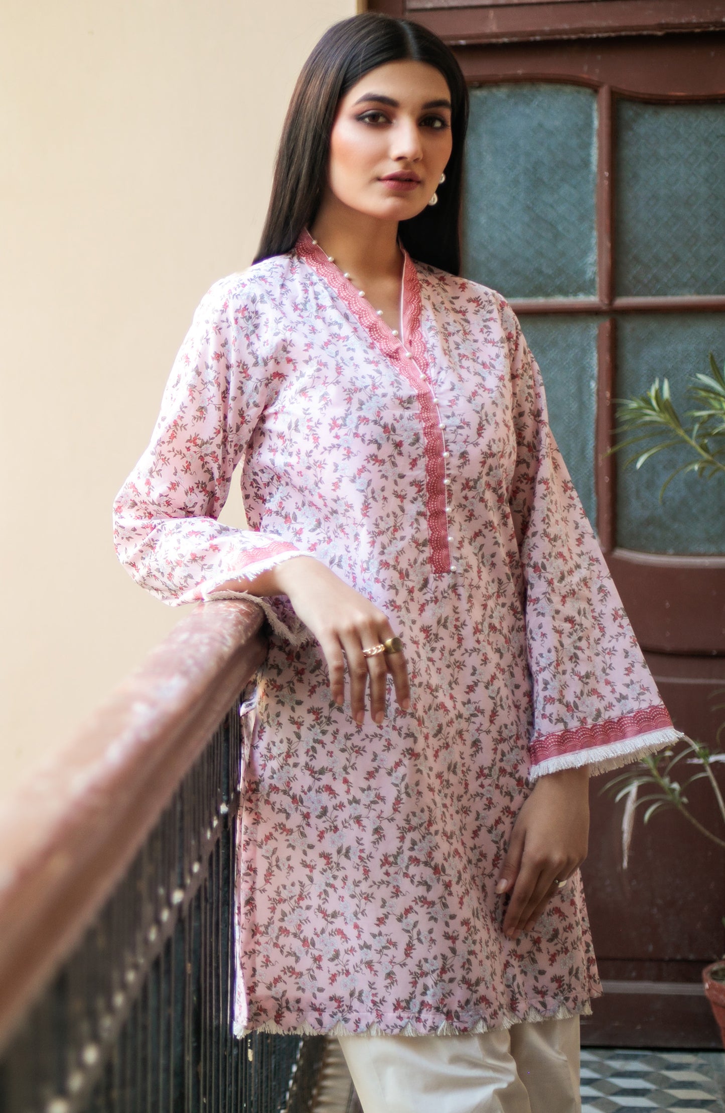 Unstitched 1 Piece Printed Lawn Shirt