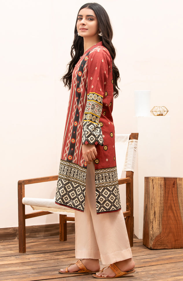 Unstitched 1 Piece Printed Lawn Shirt