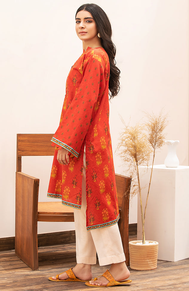 Unstitched 1 Piece Printed Lawn Shirt