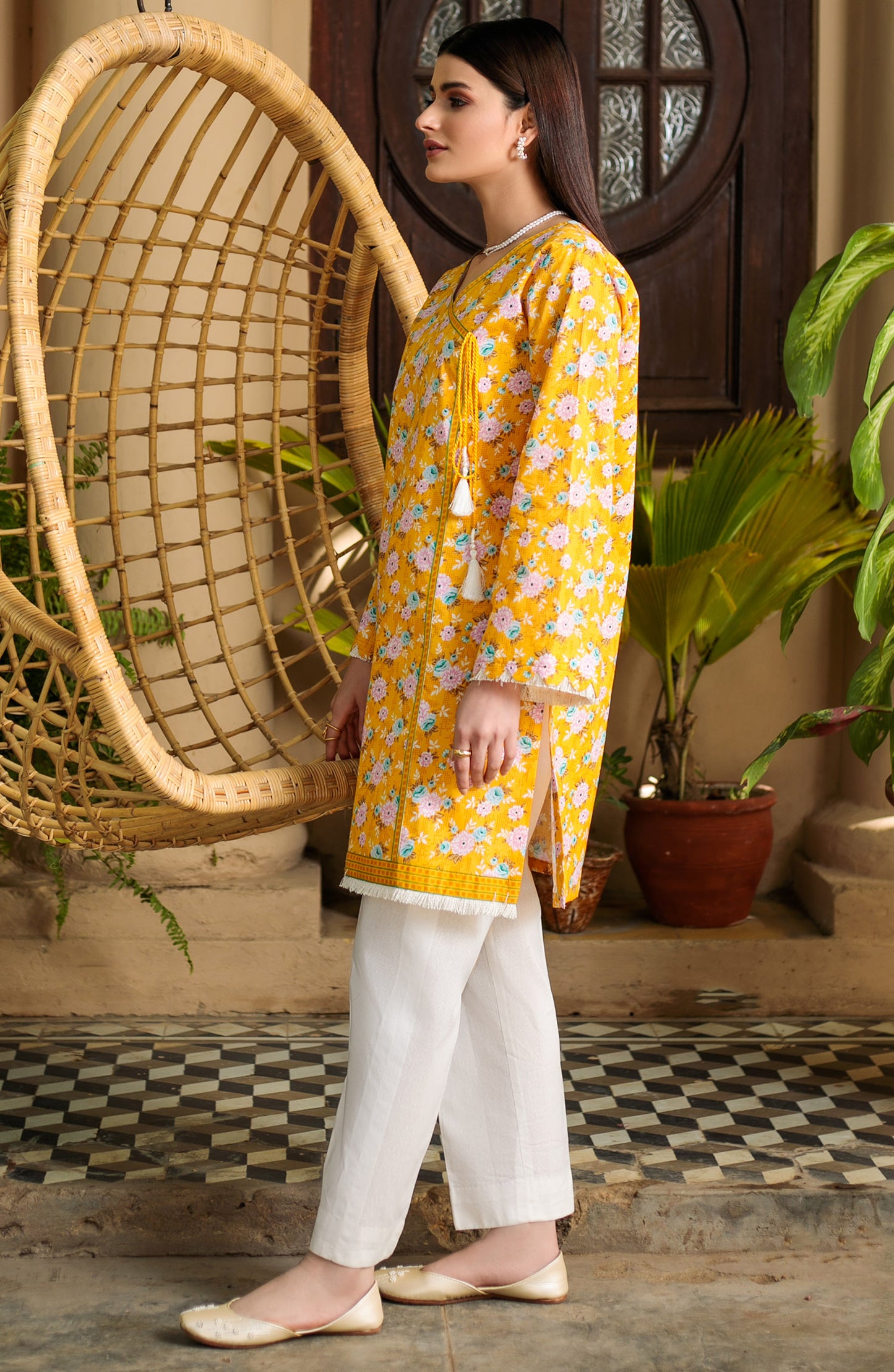 Unstitched 1 Piece Printed Lawn Shirt