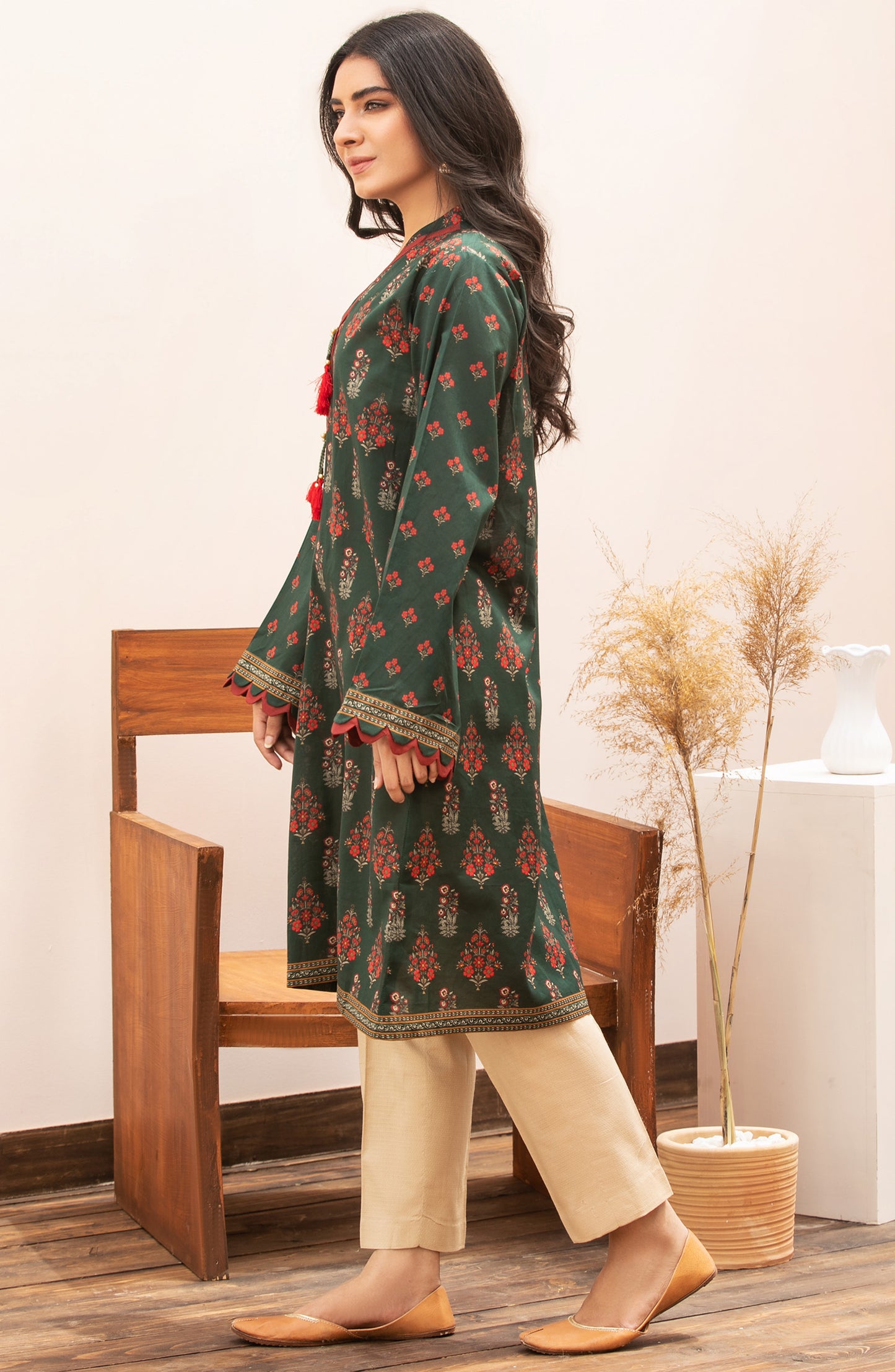 Unstitched 1 Piece Printed Lawn Shirt