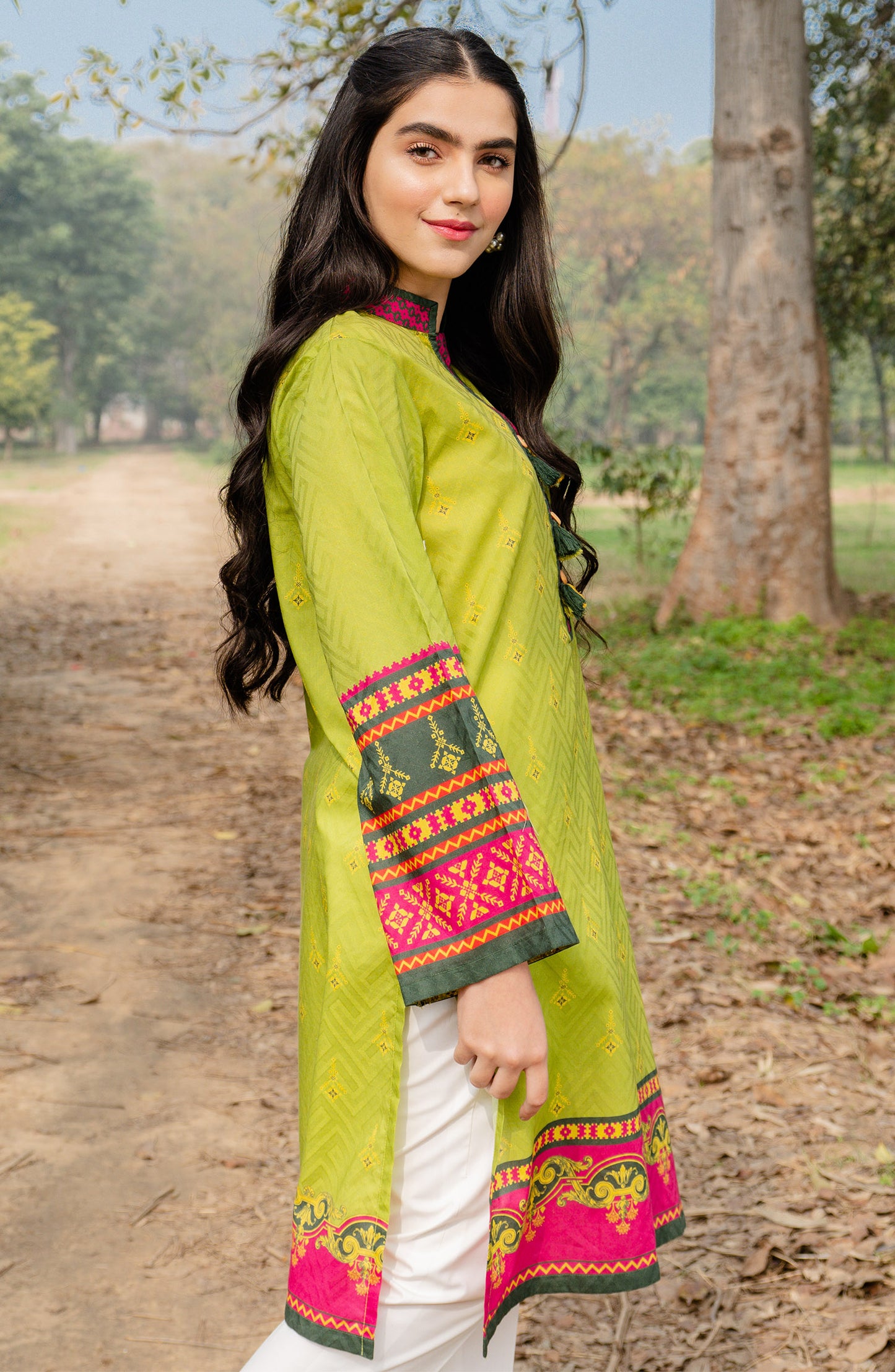 Stitched 1 Piece Printed Jacquard Shirt