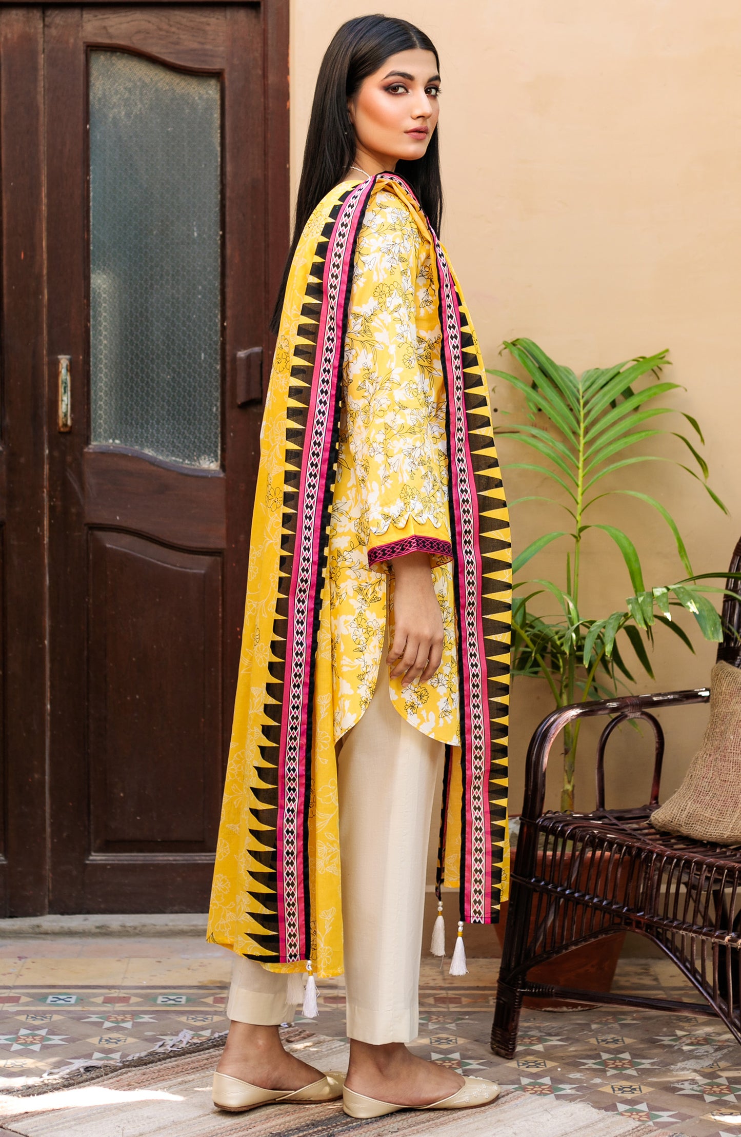 Unstitched 3 Piece Printed Lawn Suit