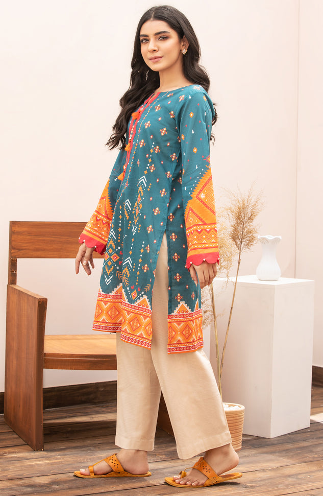 Unstitched 1 Piece Printed Lawn Shirt