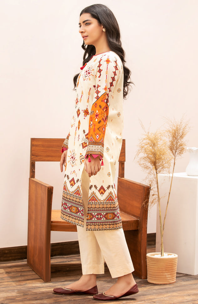 Unstitched 1 Piece Printed Lawn Shirt
