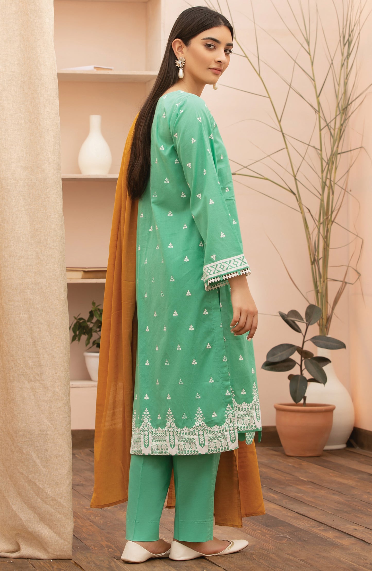 Unstitched 3 Piece Printed Lawn Suit
