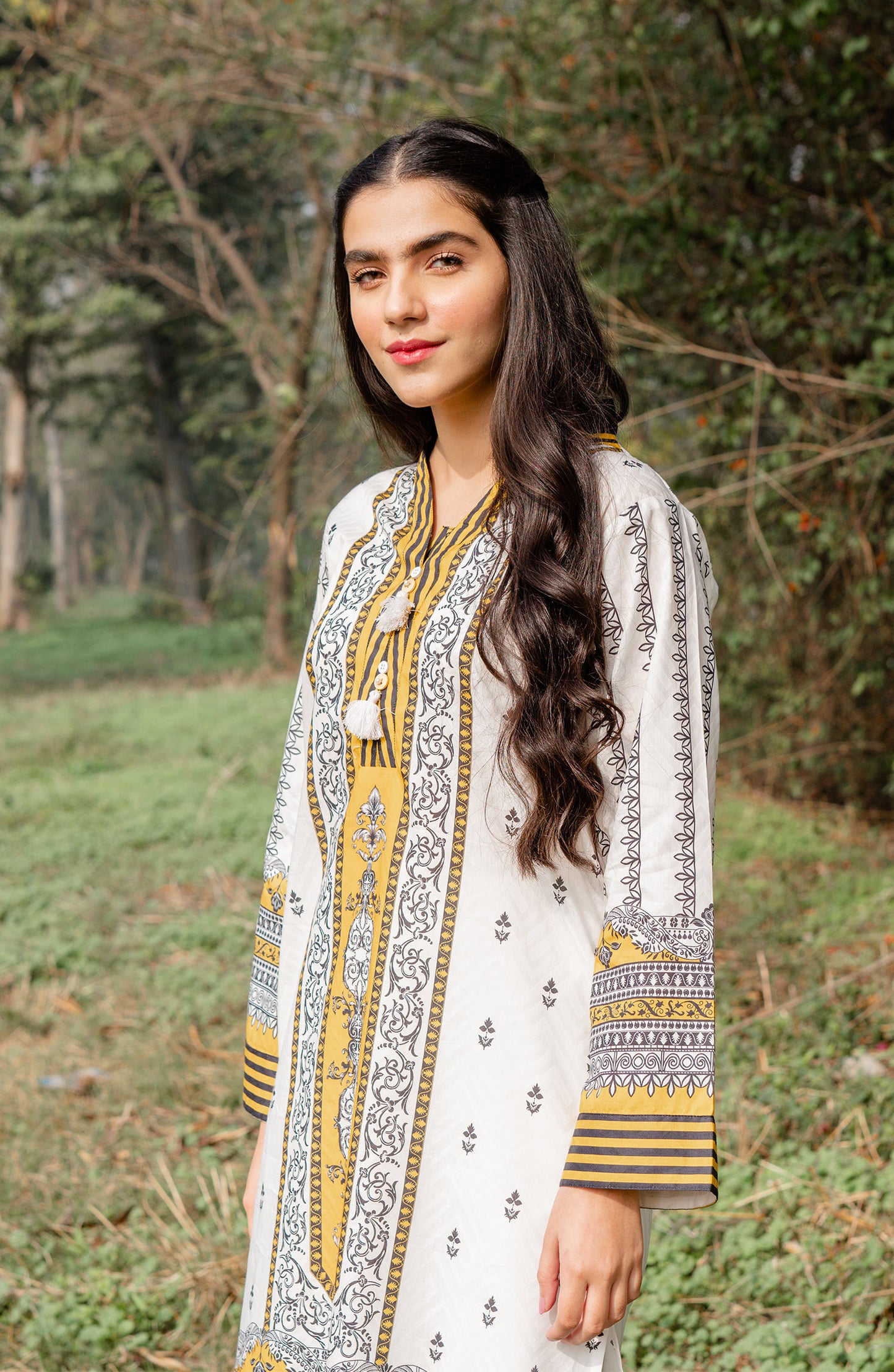 Stitched 1 Piece Plain Jacquard Shirt