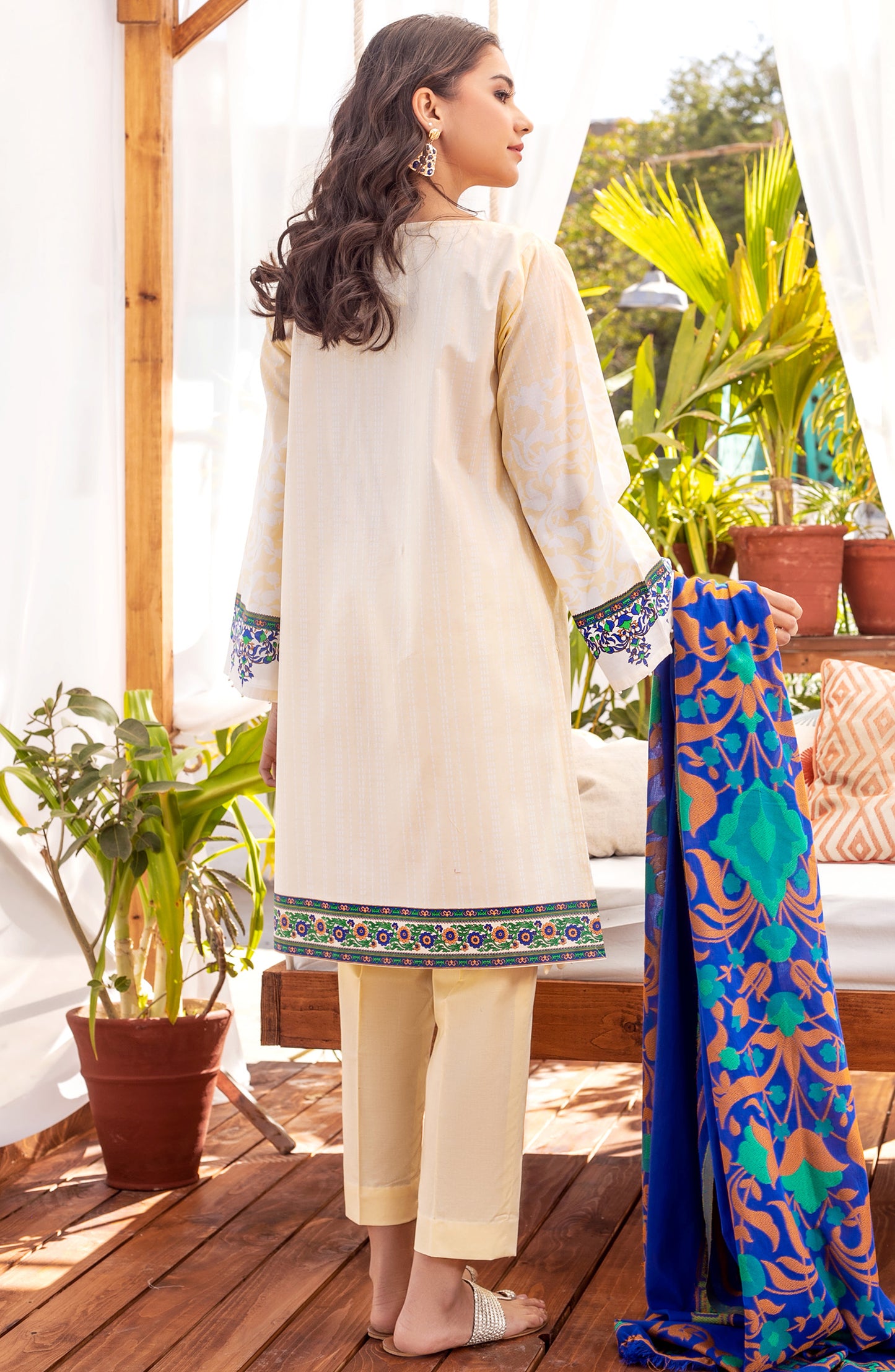 Unstitched 3 Piece Embroidered Lawn Suit