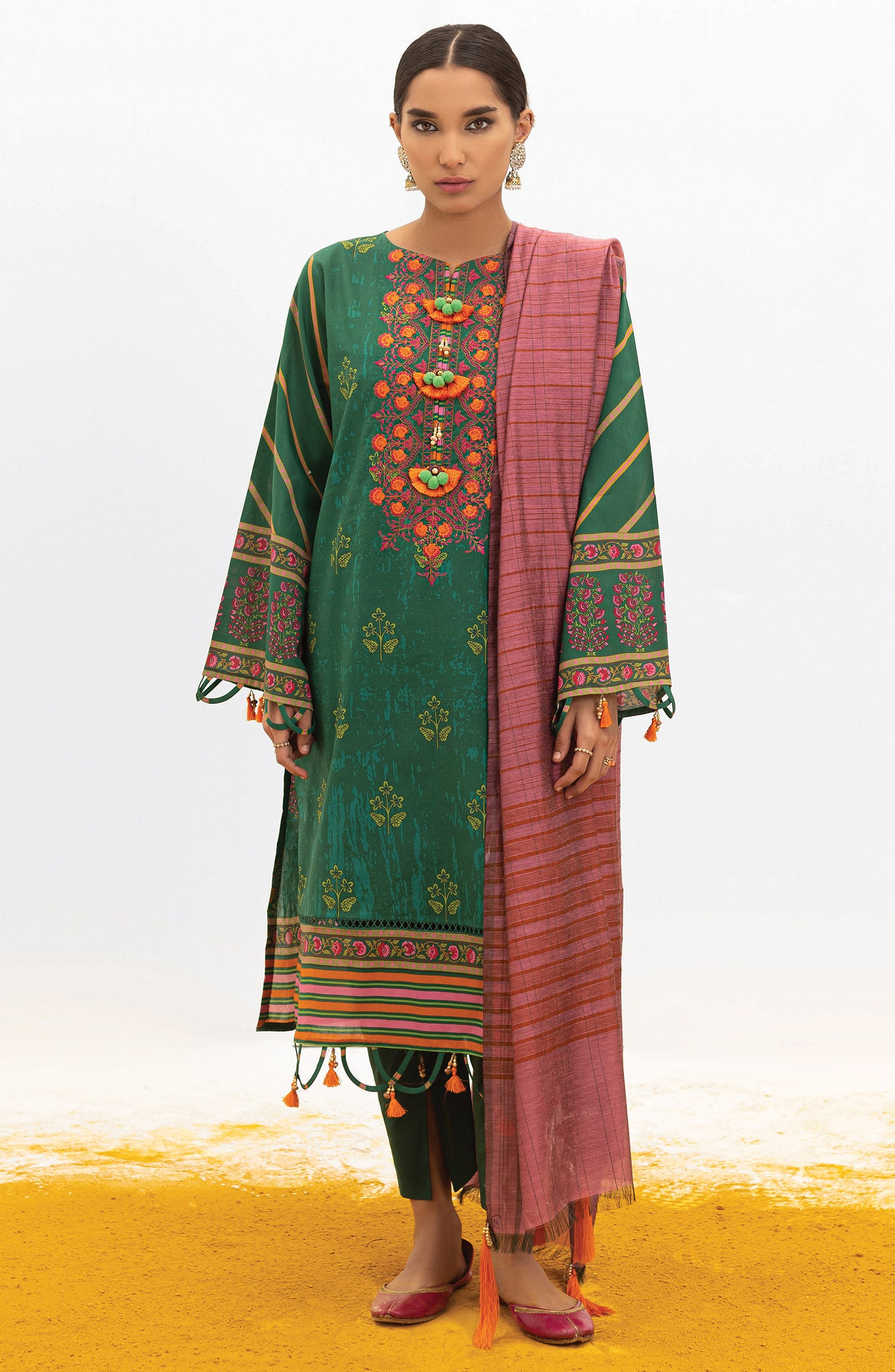 OTL-22-027/S TEAL LAWN  READY TO WEAR SHIRT DUPATTA PANTS