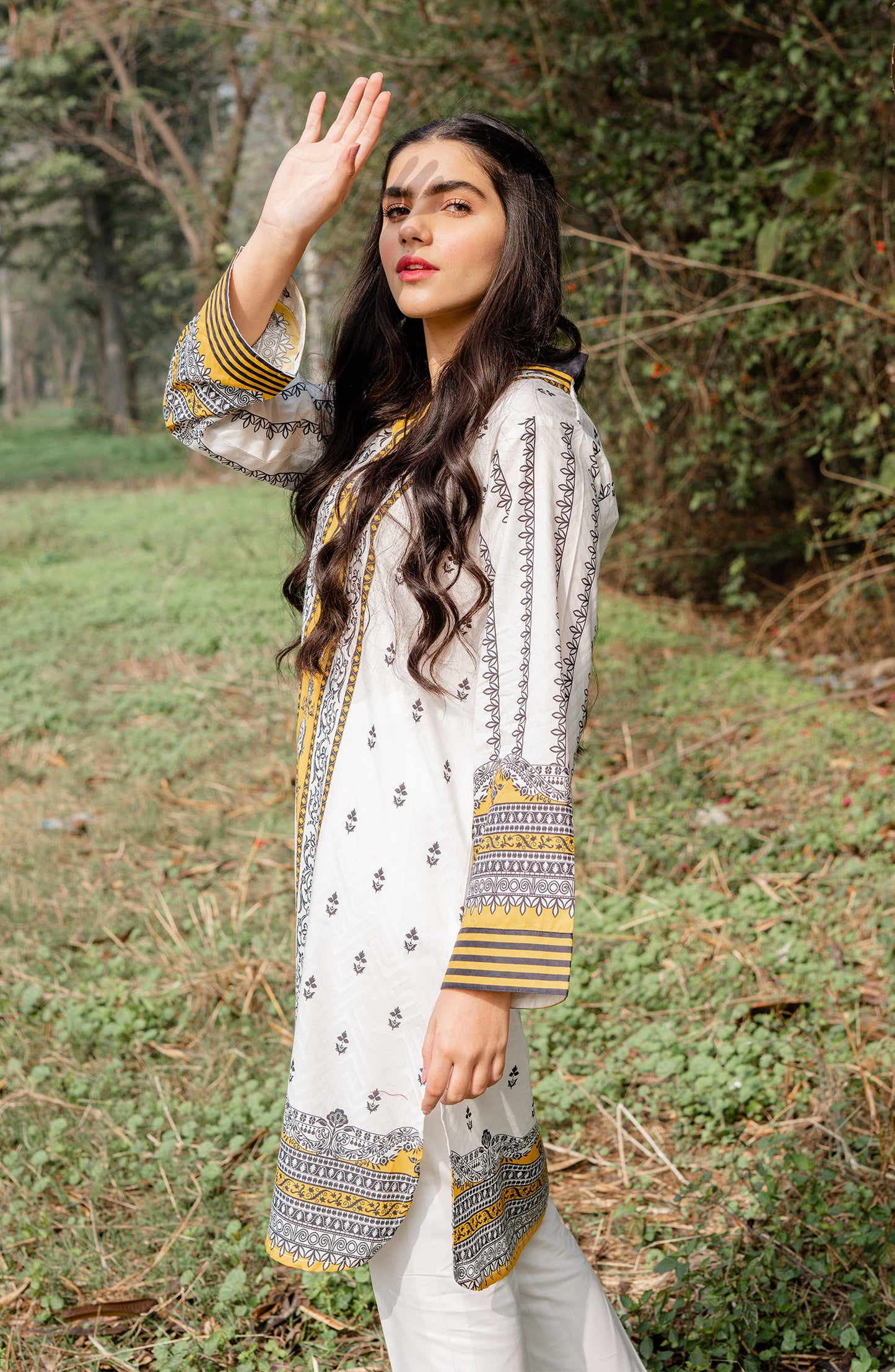 Stitched 1 Piece Plain Jacquard Shirt