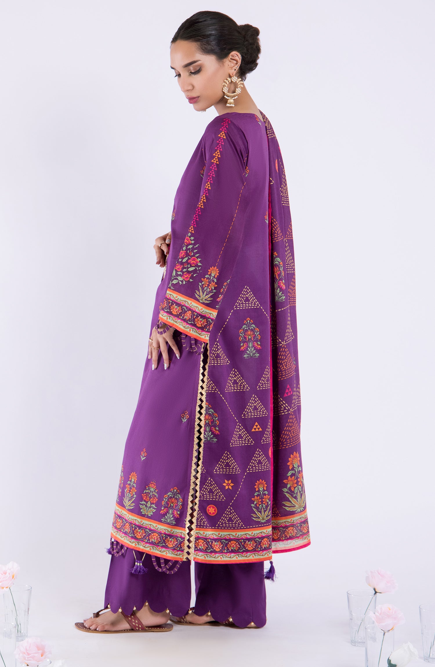 OTL-22-032/S PURPLE LAWN  READY TO WEAR SHIRT DUPATTA PANTS