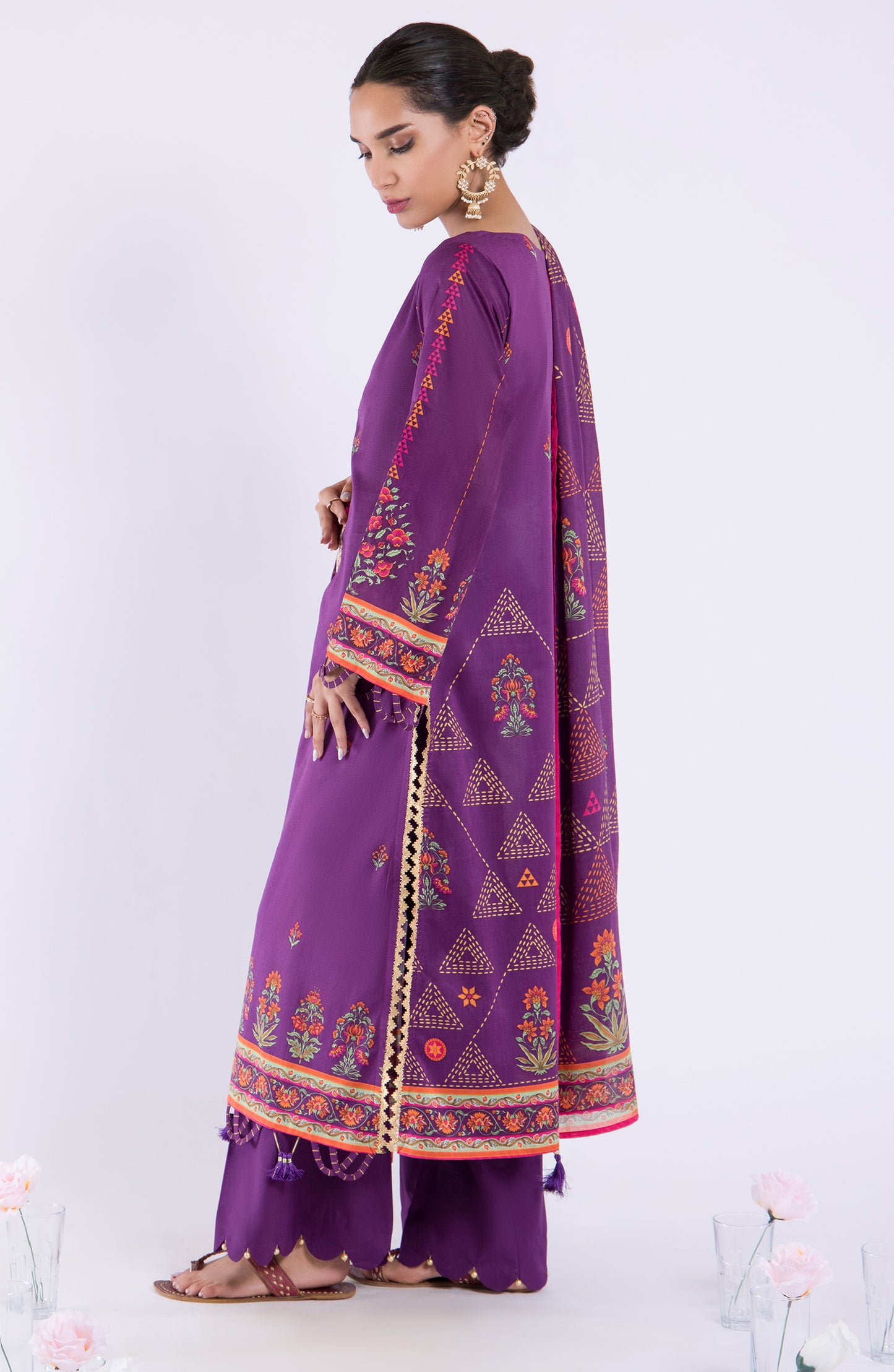 OTL-22-032/S PURPLE LAWN  READY TO WEAR SHIRT DUPATTA PANTS
