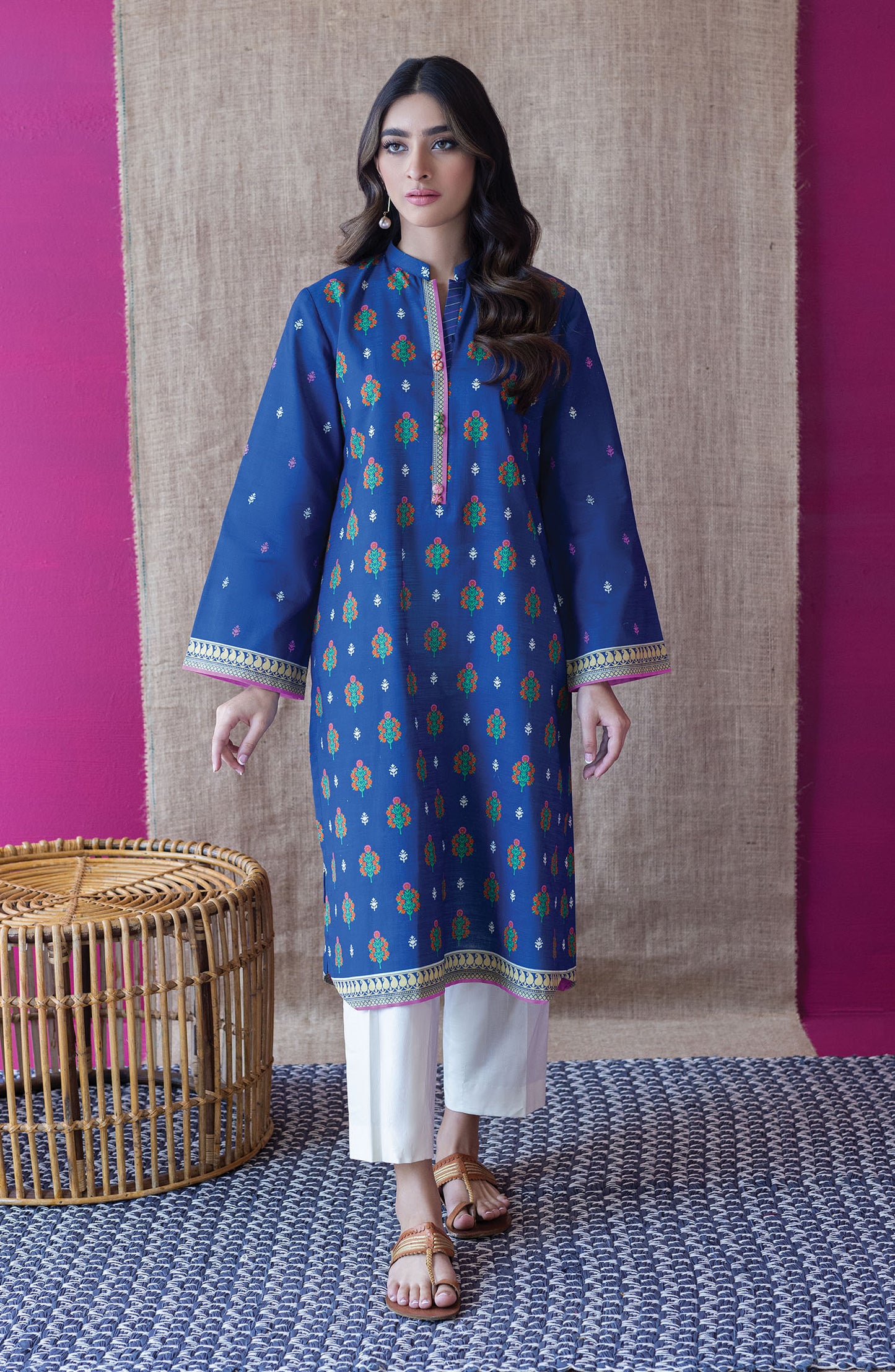 HCS-S-22-094/S BLUE KHADDAR SCSHIRT READY TO WEAR SHIRT