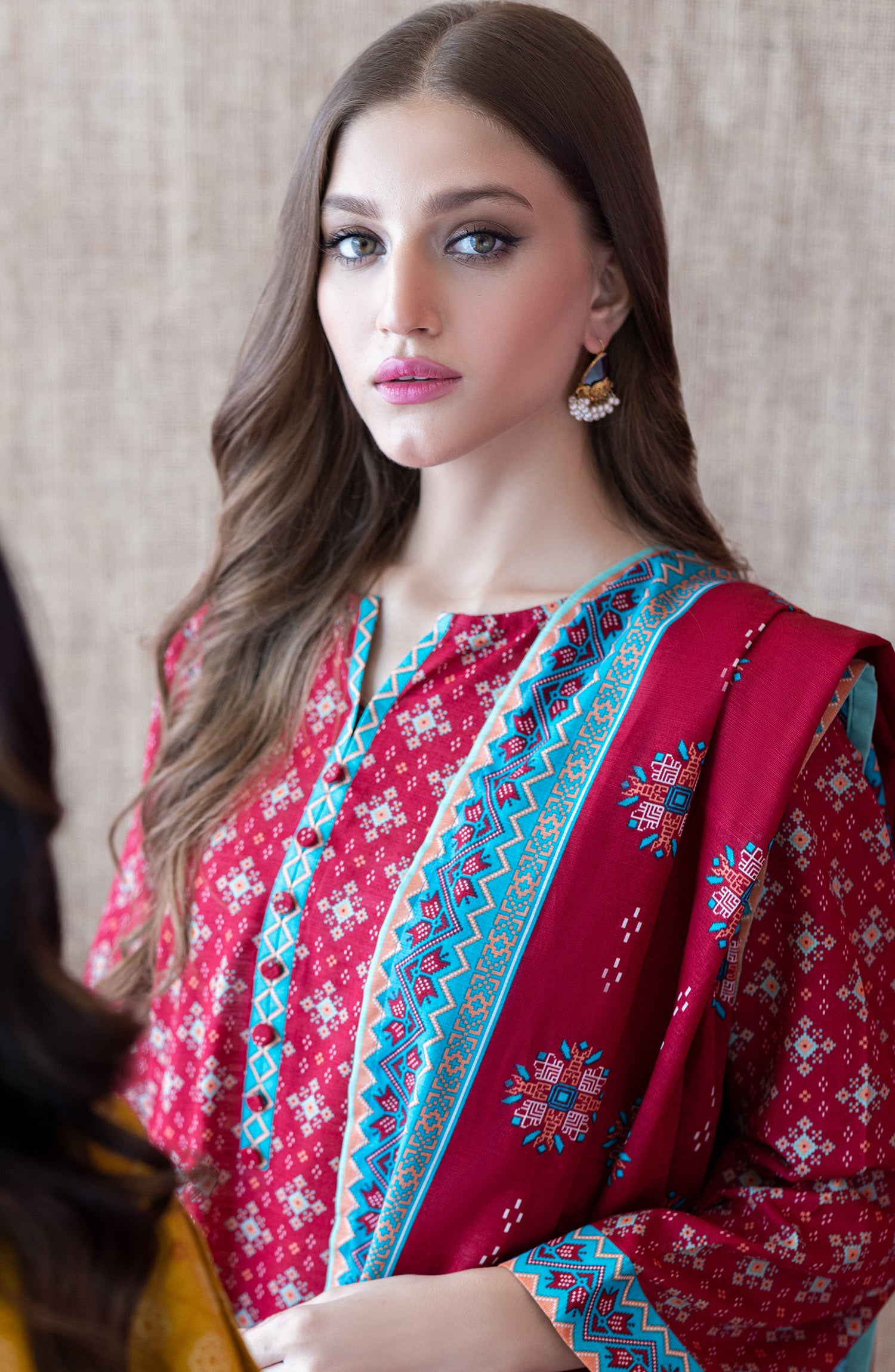OTL-22-230/S MAROON KHADDAR  READY TO WEAR SHIRT DUPATTA PANTS