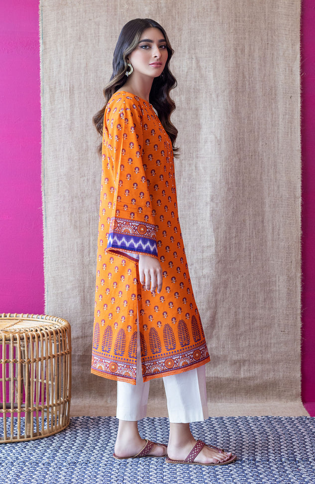 HCS-S-22-103/S ORANGE KHADDAR SCSHIRT READY TO WEAR SHIRT