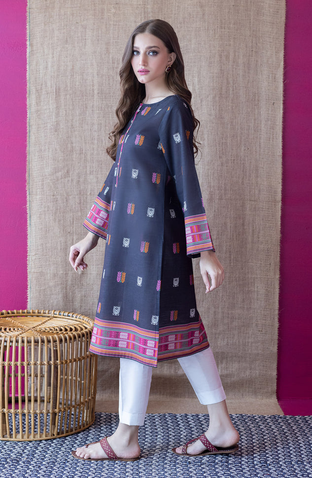 HCS-S-22-107/S BLACK KHADDAR SCSHIRT READY TO WEAR SHIRT