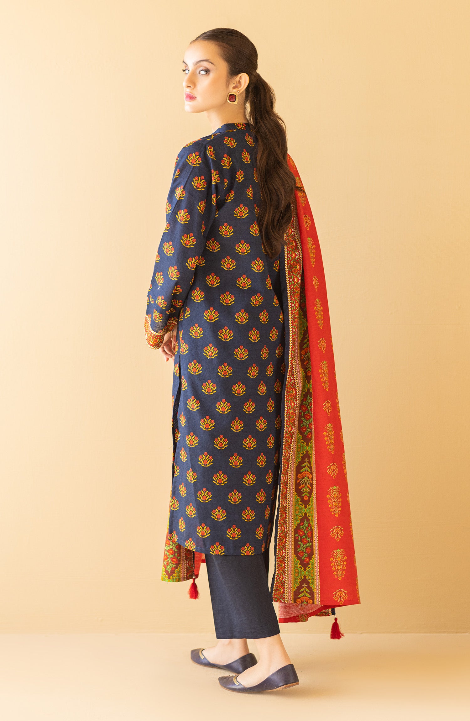 OTL-22-251/S BLUE KHADDAR  READY TO WEAR SHIRT DUPATTA PANTS