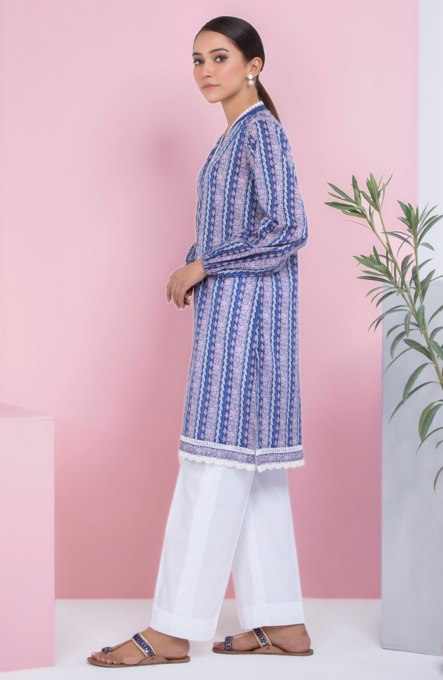 Unstitched 1 Piece Printed Lawn Shirt