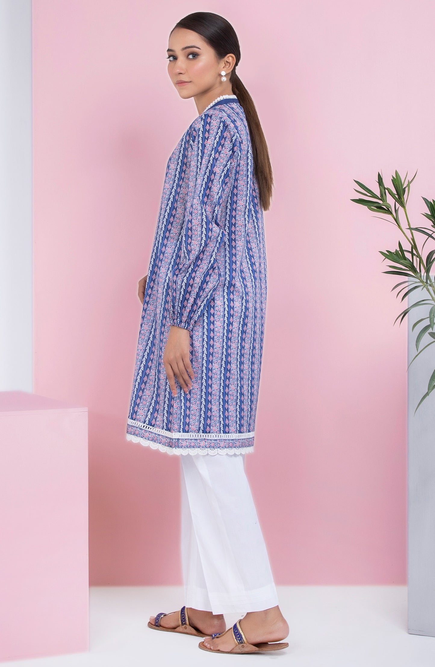 Unstitched 1 Piece Printed Lawn Shirt