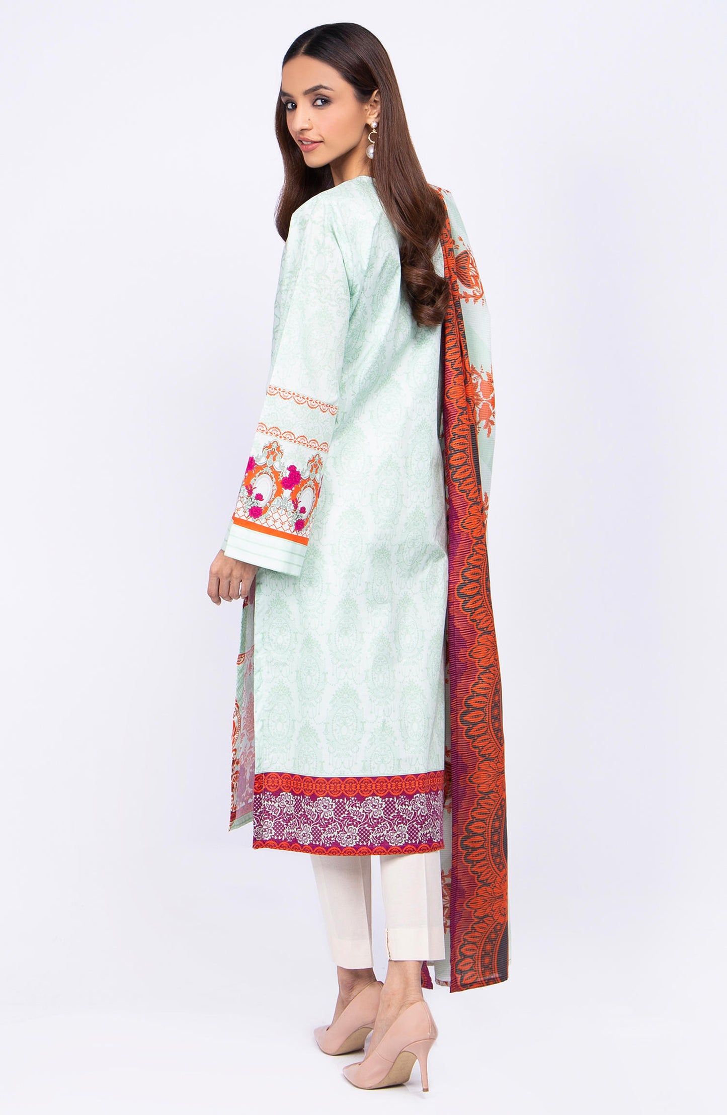 Unstitched 2 Piece Embroidered Lawn Suit (OTL-20-126/B)