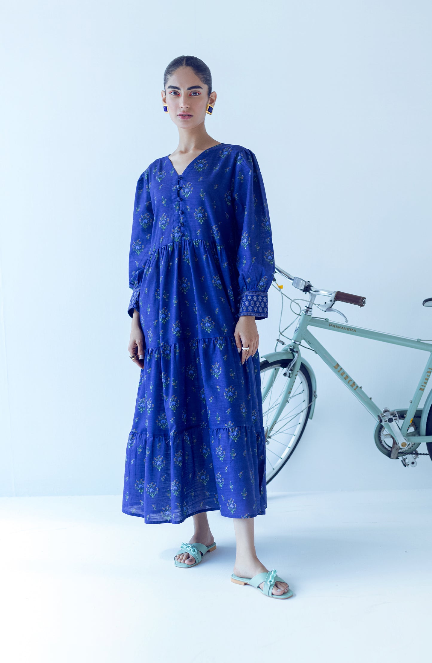 HCS-S-22-070/S BLUE KHADDAR SCSHIRT READY TO WEAR SHIRT