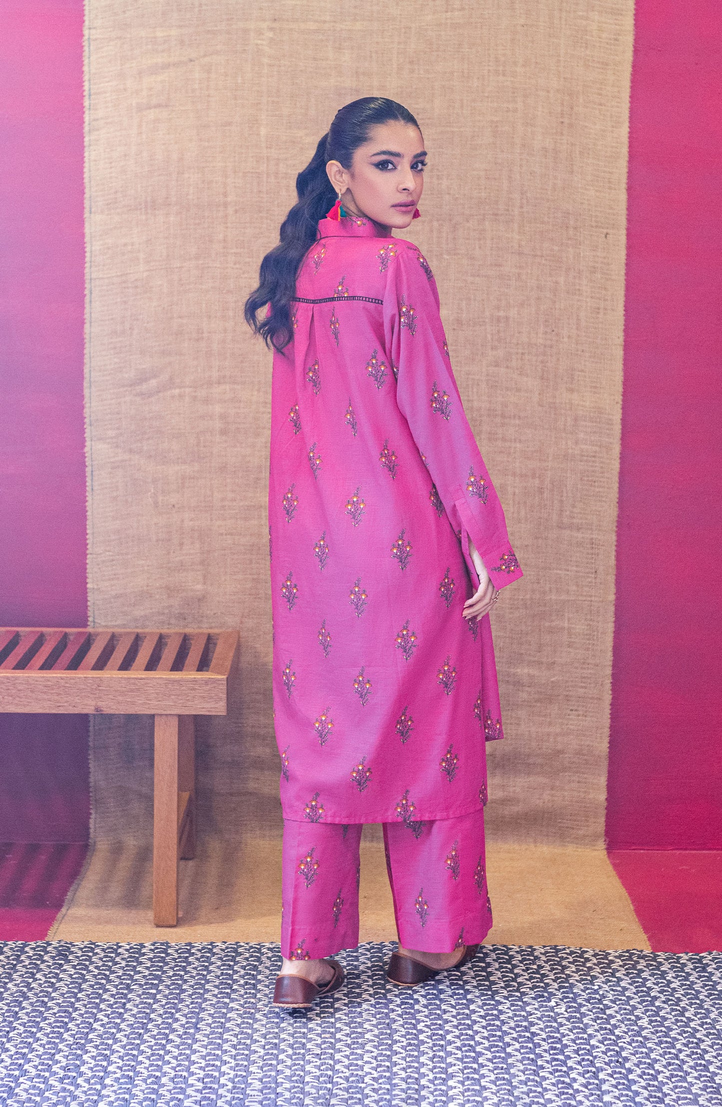 NRDS-22-080/S PINK KHADDAR  READY TO WEAR SHIRT PANTS