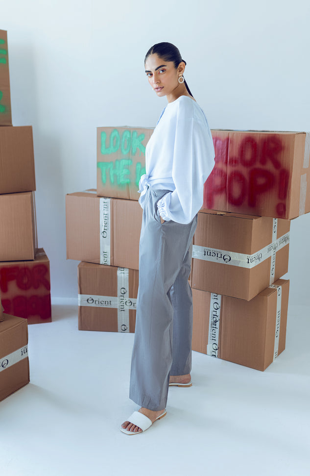 NRW-017/S GREY COTTON SCPANTS WESTERN PANTS