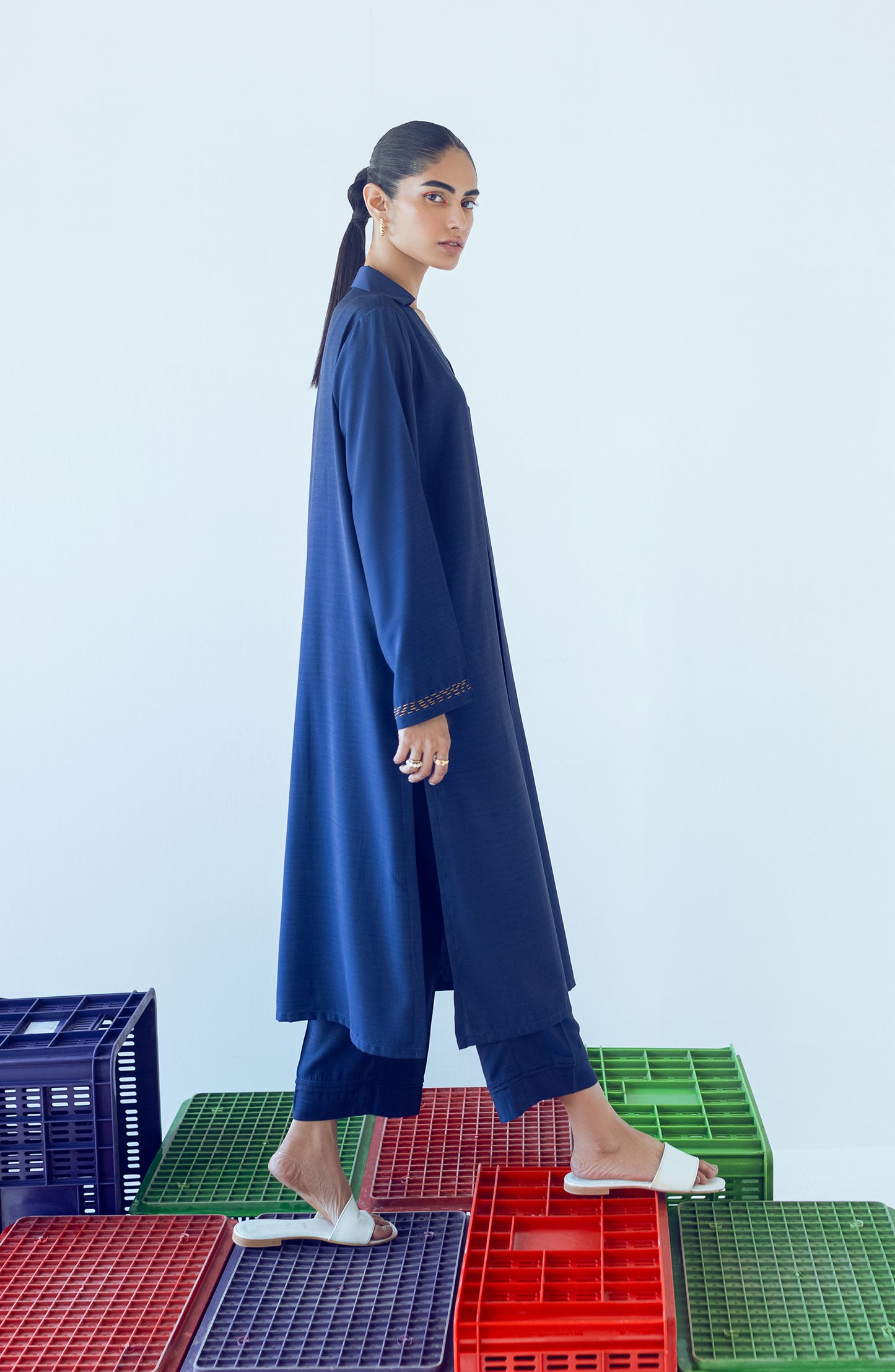 NW-MS-PL-22-002 BLUE VISCOSE  READY TO WEAR SHIRT PANTS