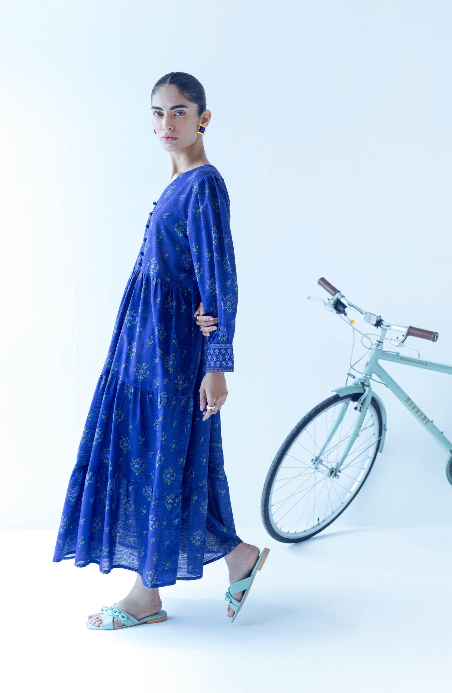 HCS-S-22-070/S BLUE KHADDAR SCSHIRT READY TO WEAR SHIRT