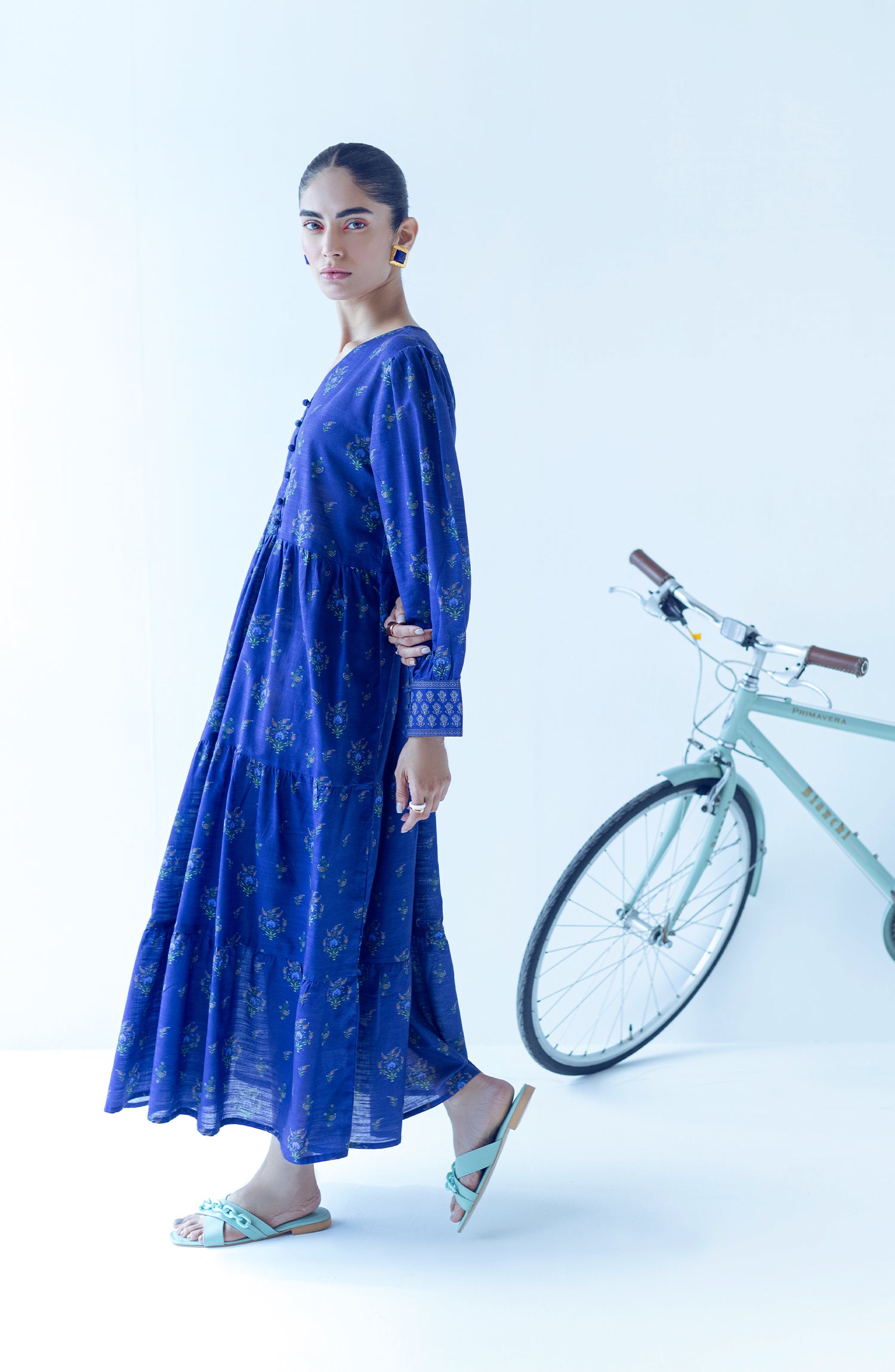 HCS-S-22-070/S BLUE KHADDAR SCSHIRT READY TO WEAR SHIRT