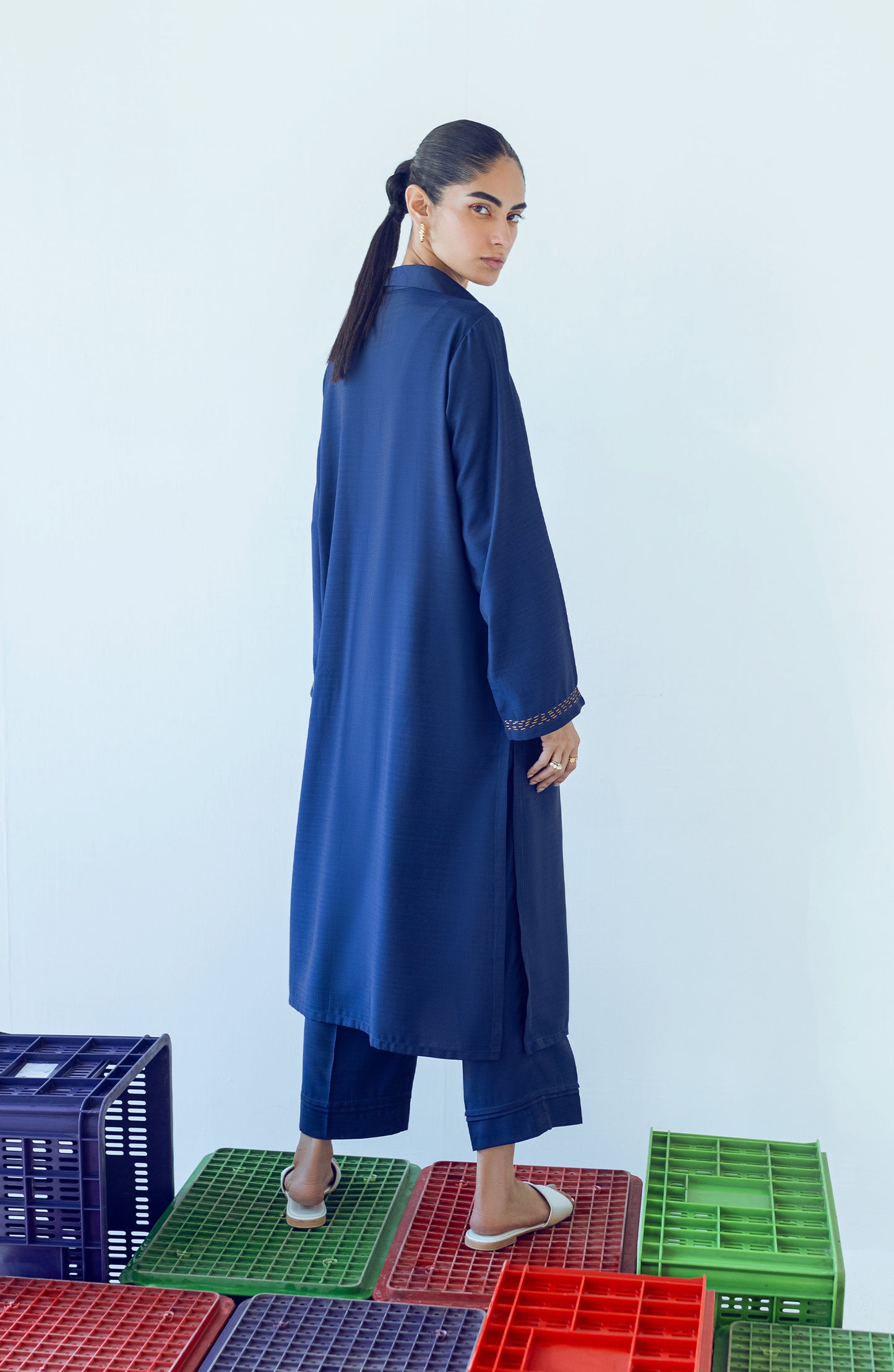 NW-MS-PL-22-002 BLUE VISCOSE  READY TO WEAR SHIRT PANTS