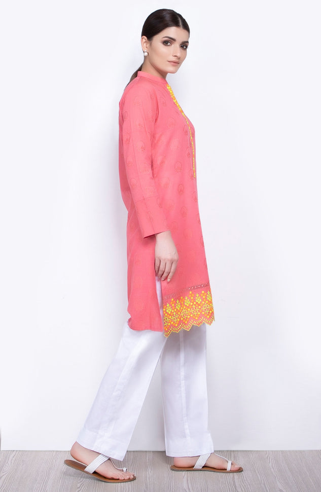 Unstitched 1 Piece Embroidered Jacquard Shirt