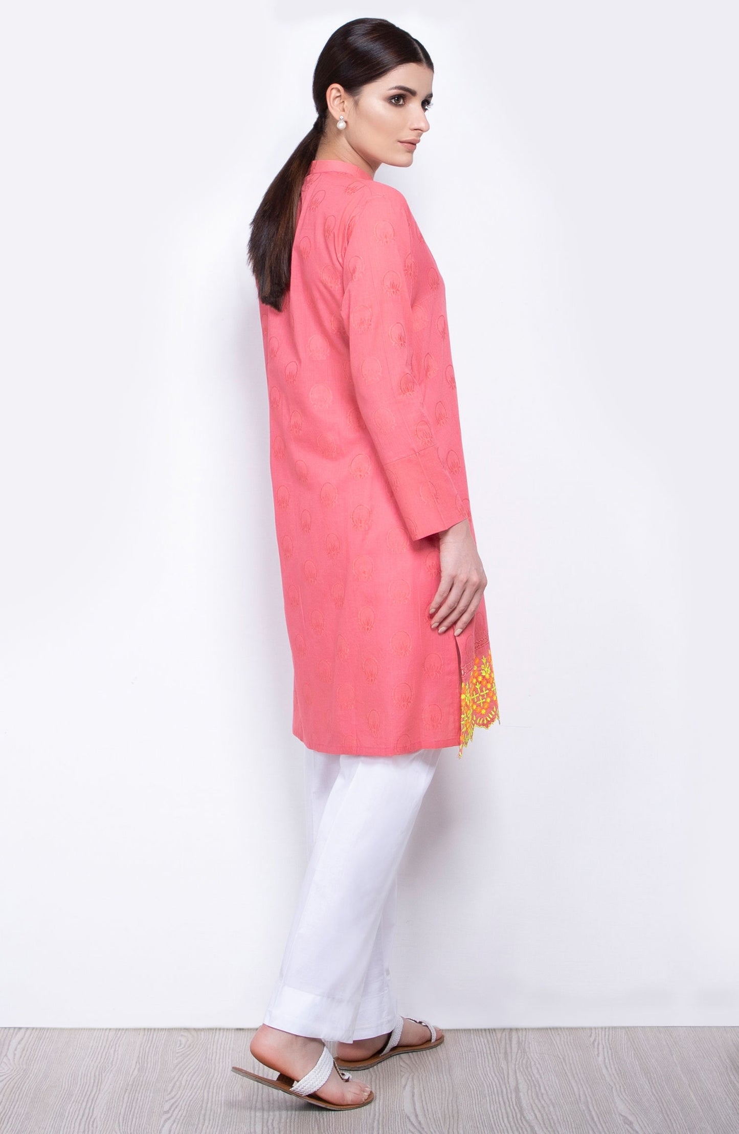 Unstitched 1 Piece Embroidered Jacquard Shirt