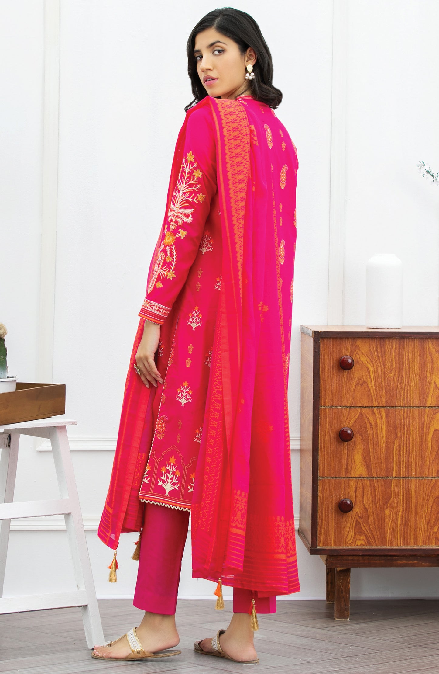 Unstitched 3 Piece Embroidered Lawn Suit