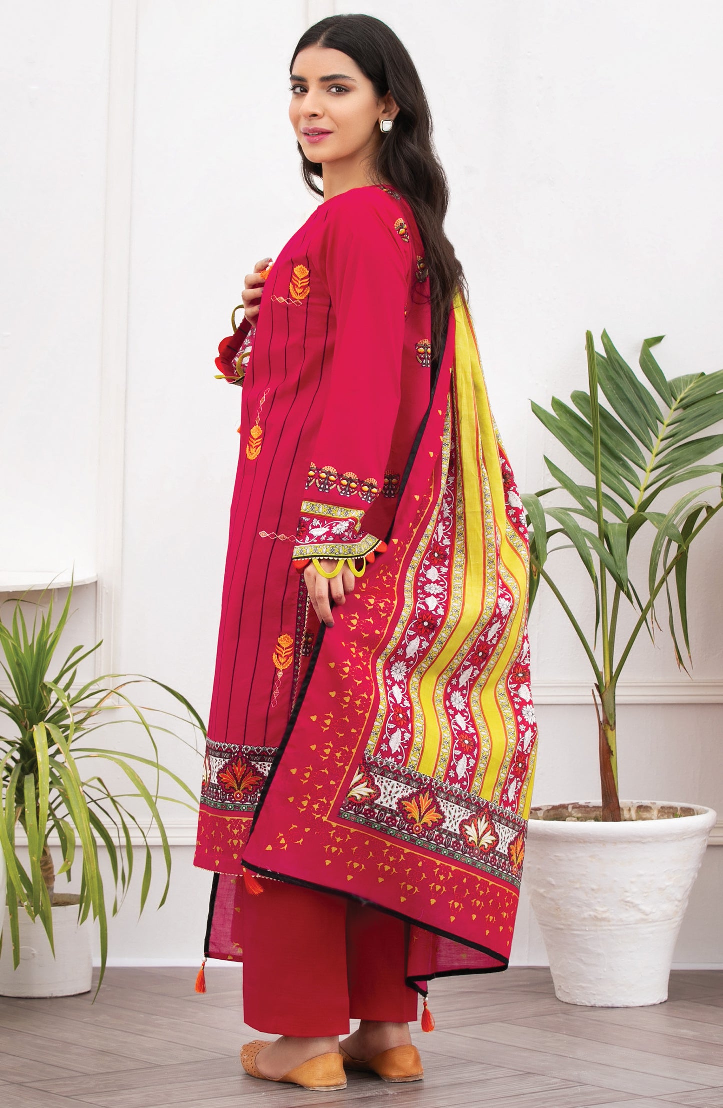 Unstitched 3 Piece Embroidered Lawn Suit
