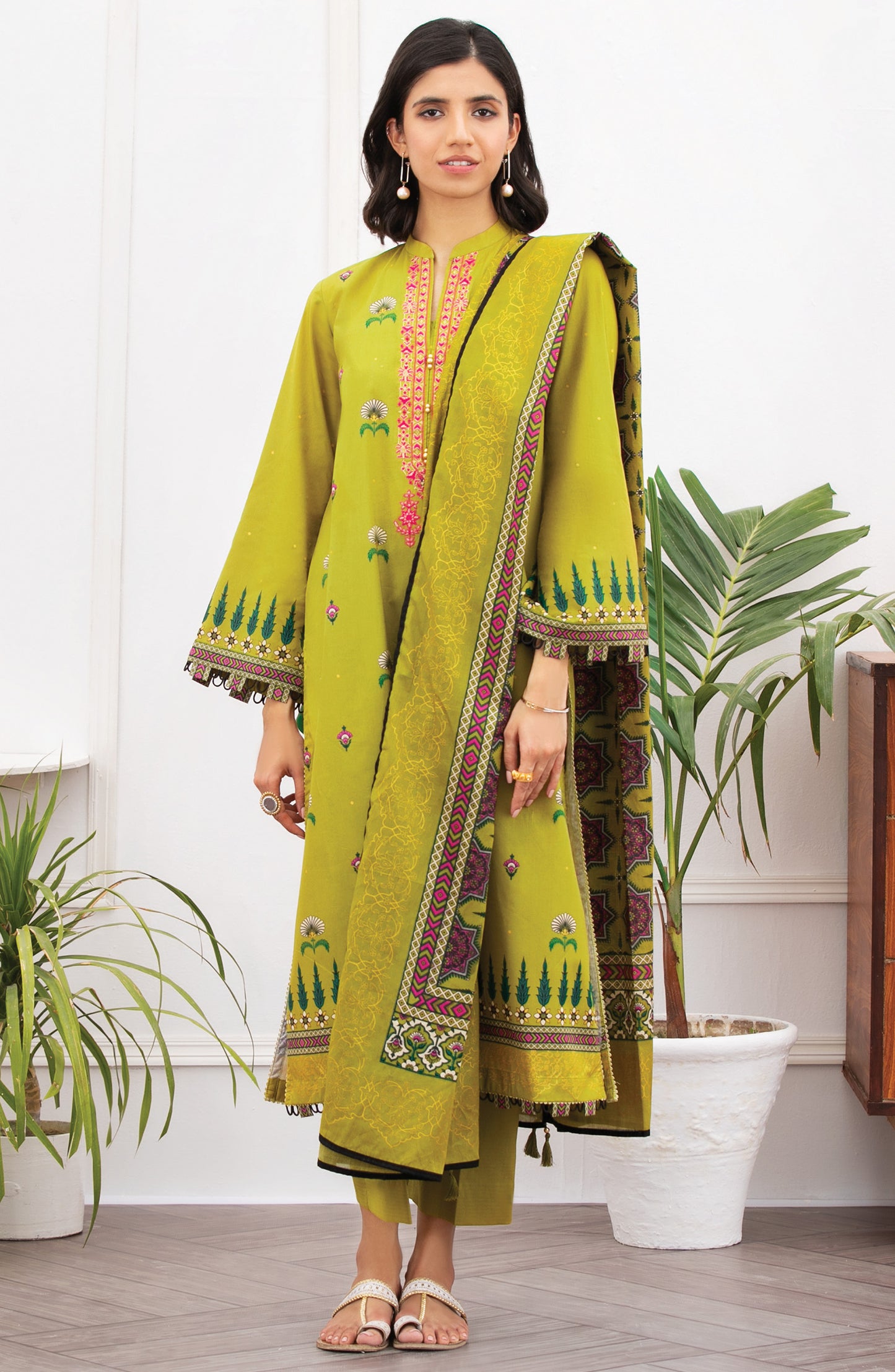 Unstitched 3 Piece Embroidered Lawn Suit
