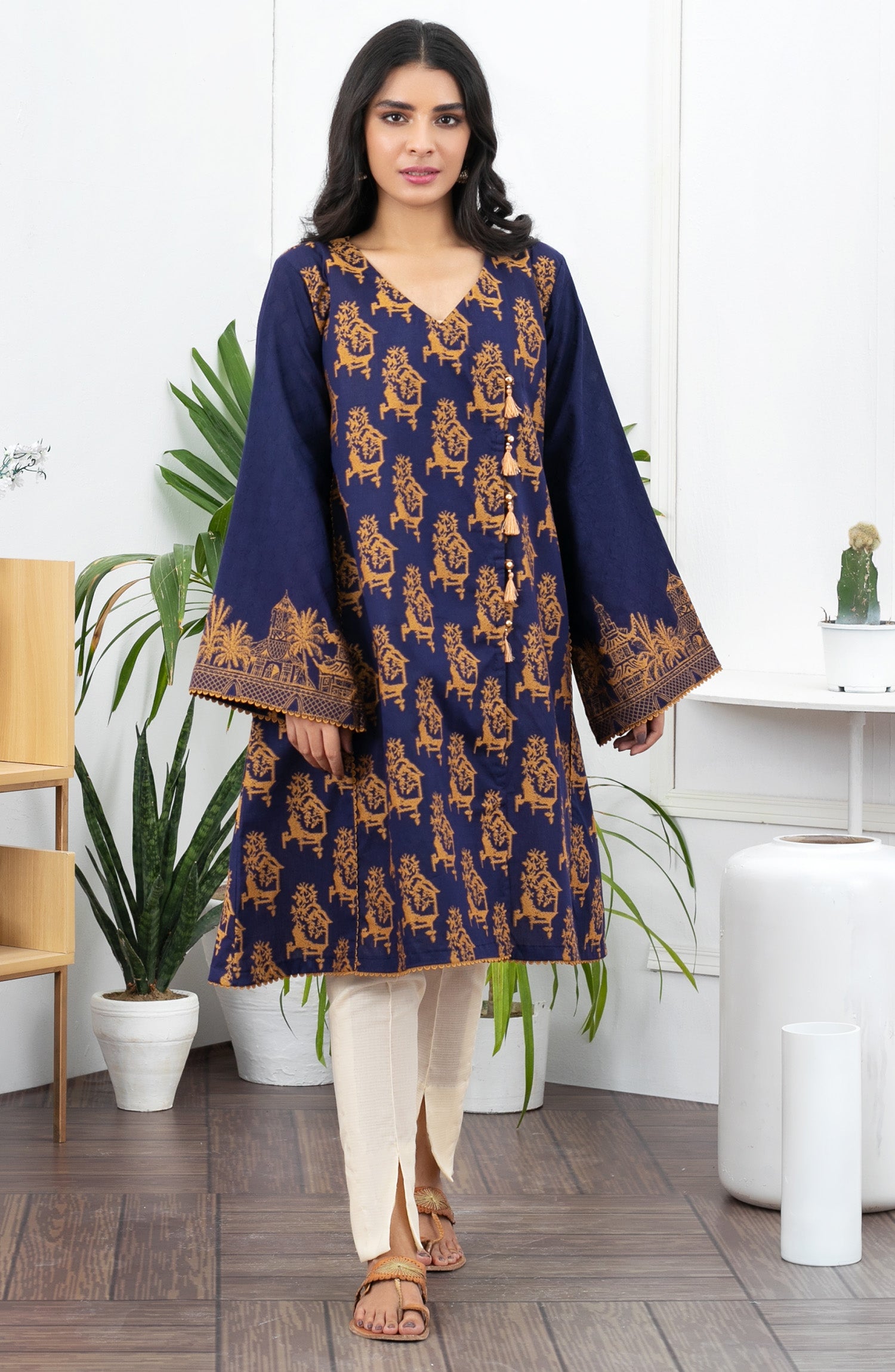 HCS-22-062/U BLUE JACQUARD SCSHIRT UNSTITCHED SHIRT