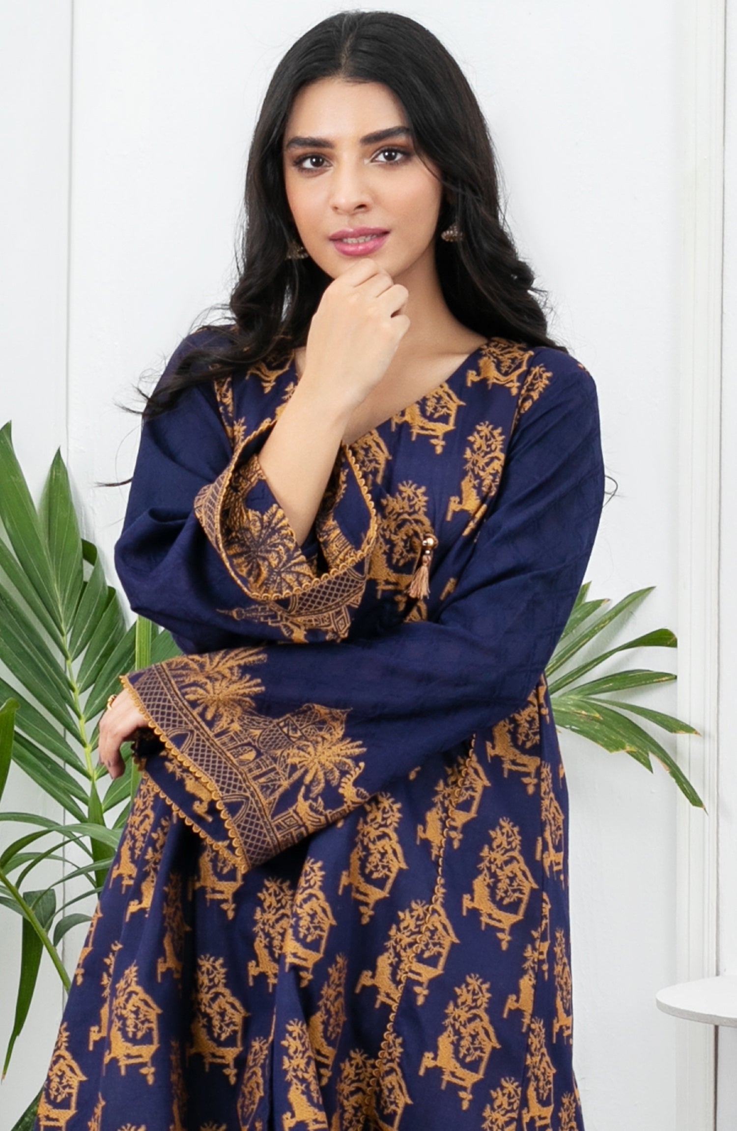 HCS-22-062/U BLUE JACQUARD SCSHIRT UNSTITCHED SHIRT