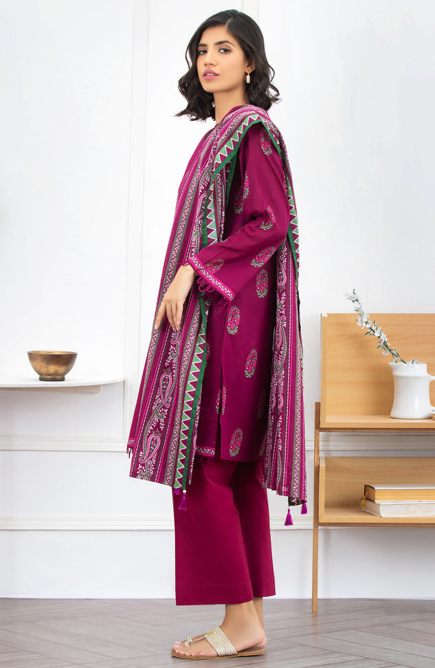 Unstitched 3 Piece Printed Lawn Suit